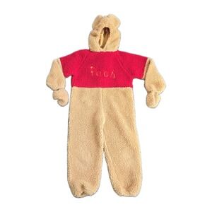 Disney Store Winnie The Pooh Childrens Onepiece Costume Sherpa Fleece 4-6T VTG